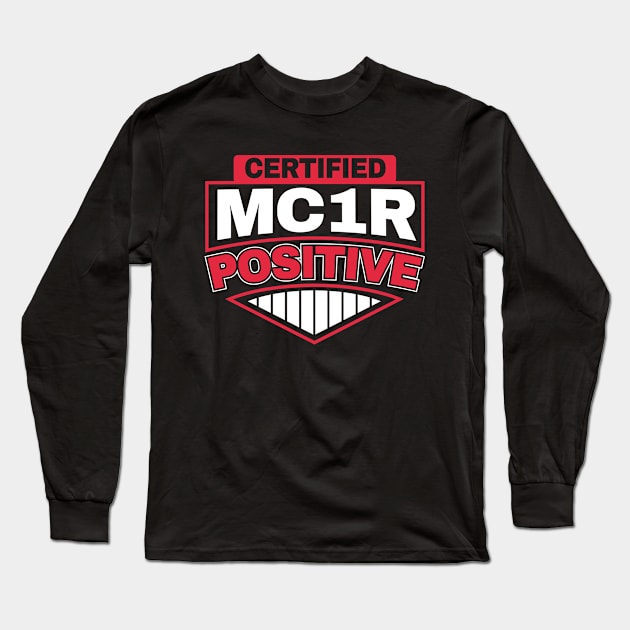 Cute Certfied MC1R Positive Redhead Ginger Pride Long Sleeve T-Shirt by stockwell315designs